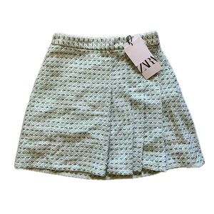 Zara mint tweed mini skirt